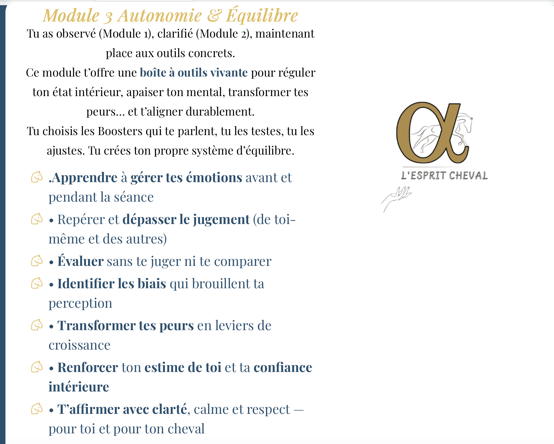Module 3 Autonomie et équilibre