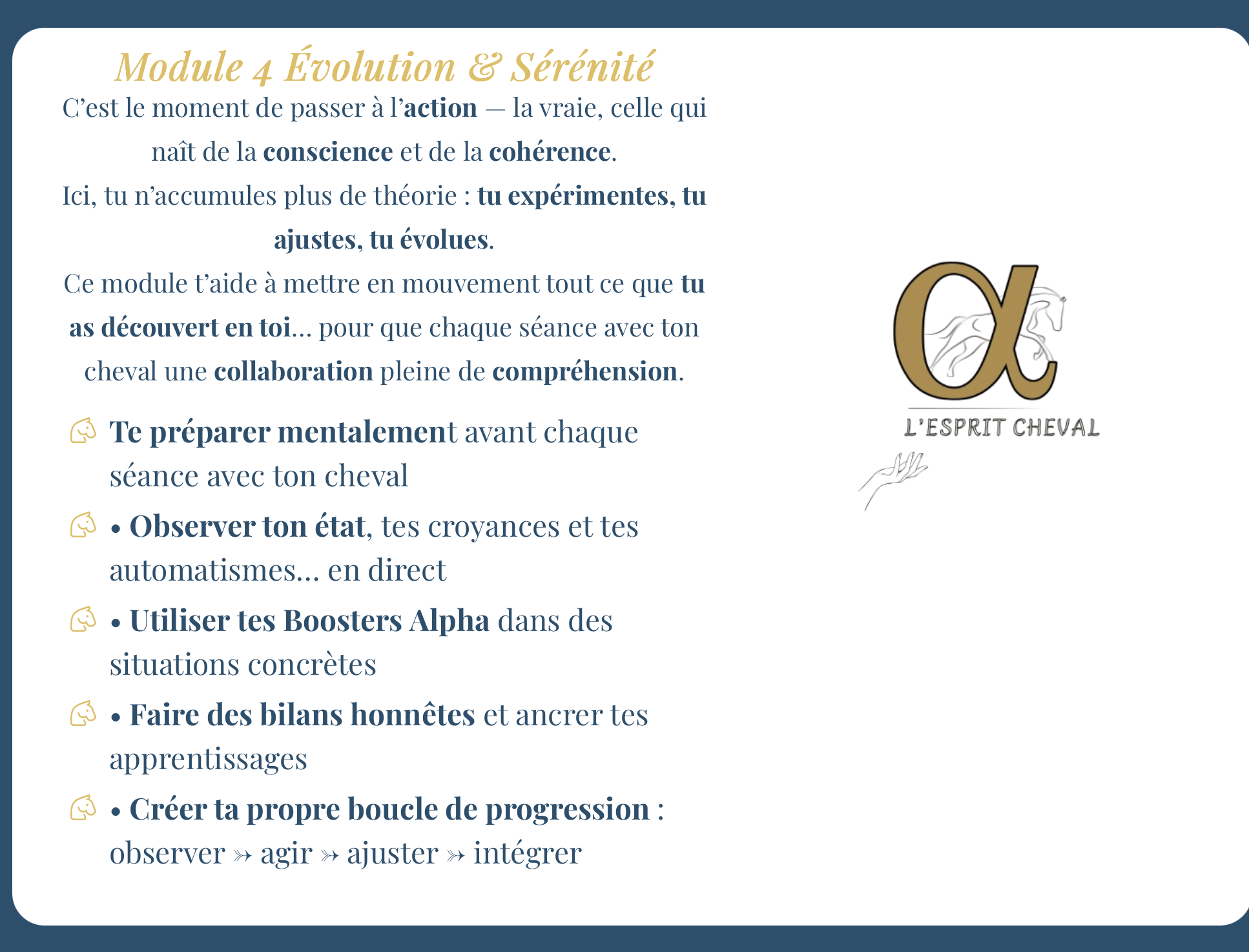 Module 4 Évolution et sérénité